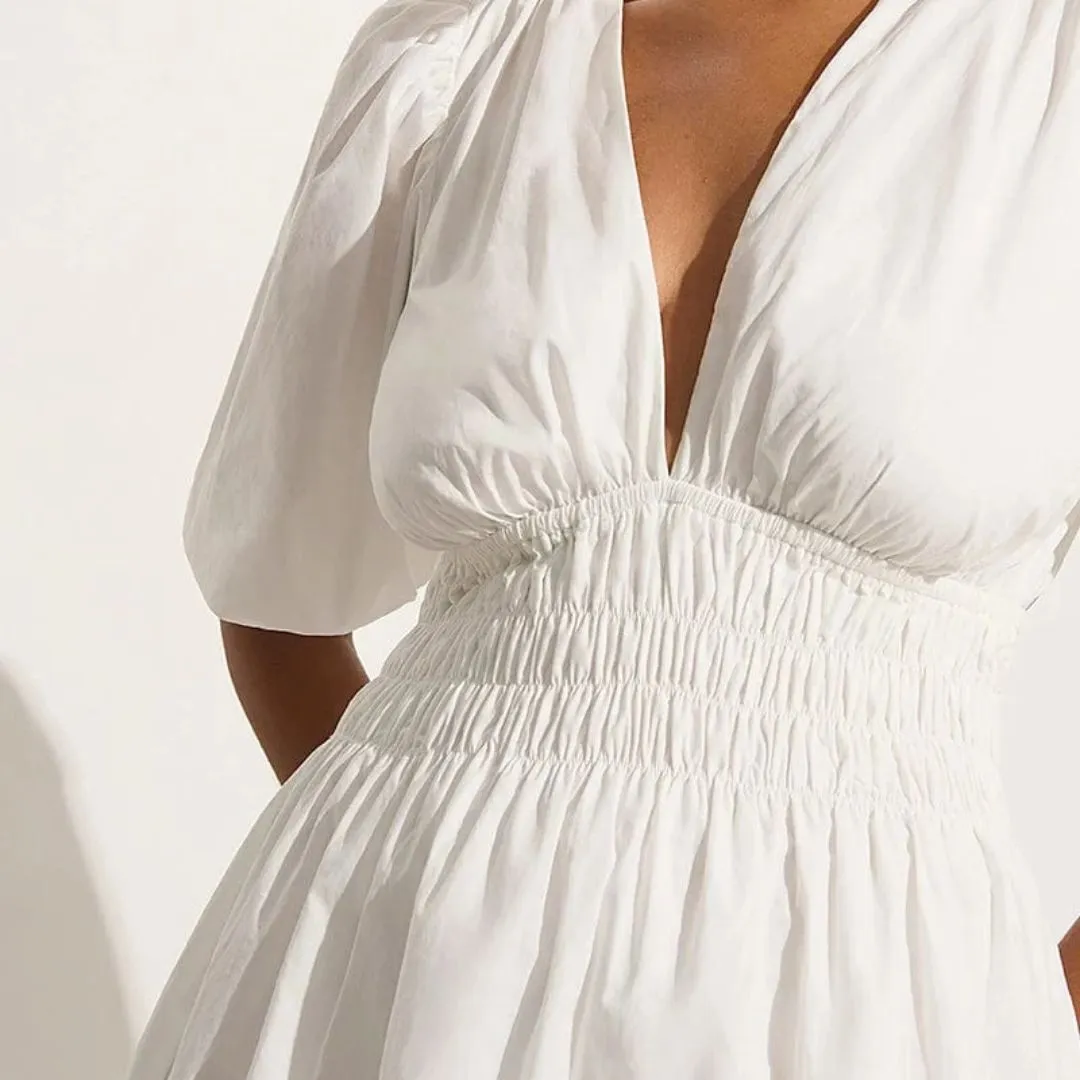 Agnata Midi Dress (White)