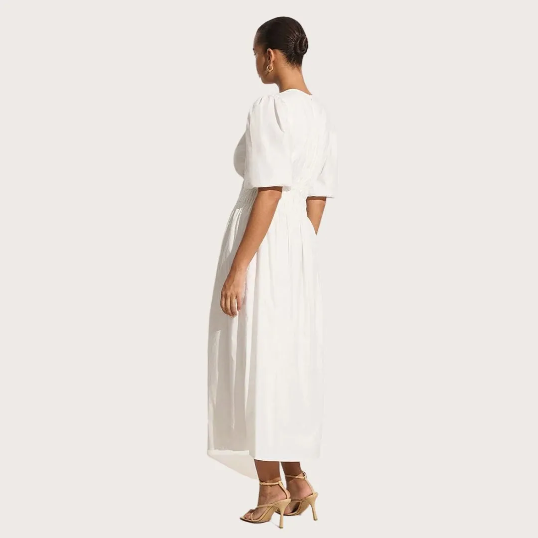 Agnata Midi Dress (White)