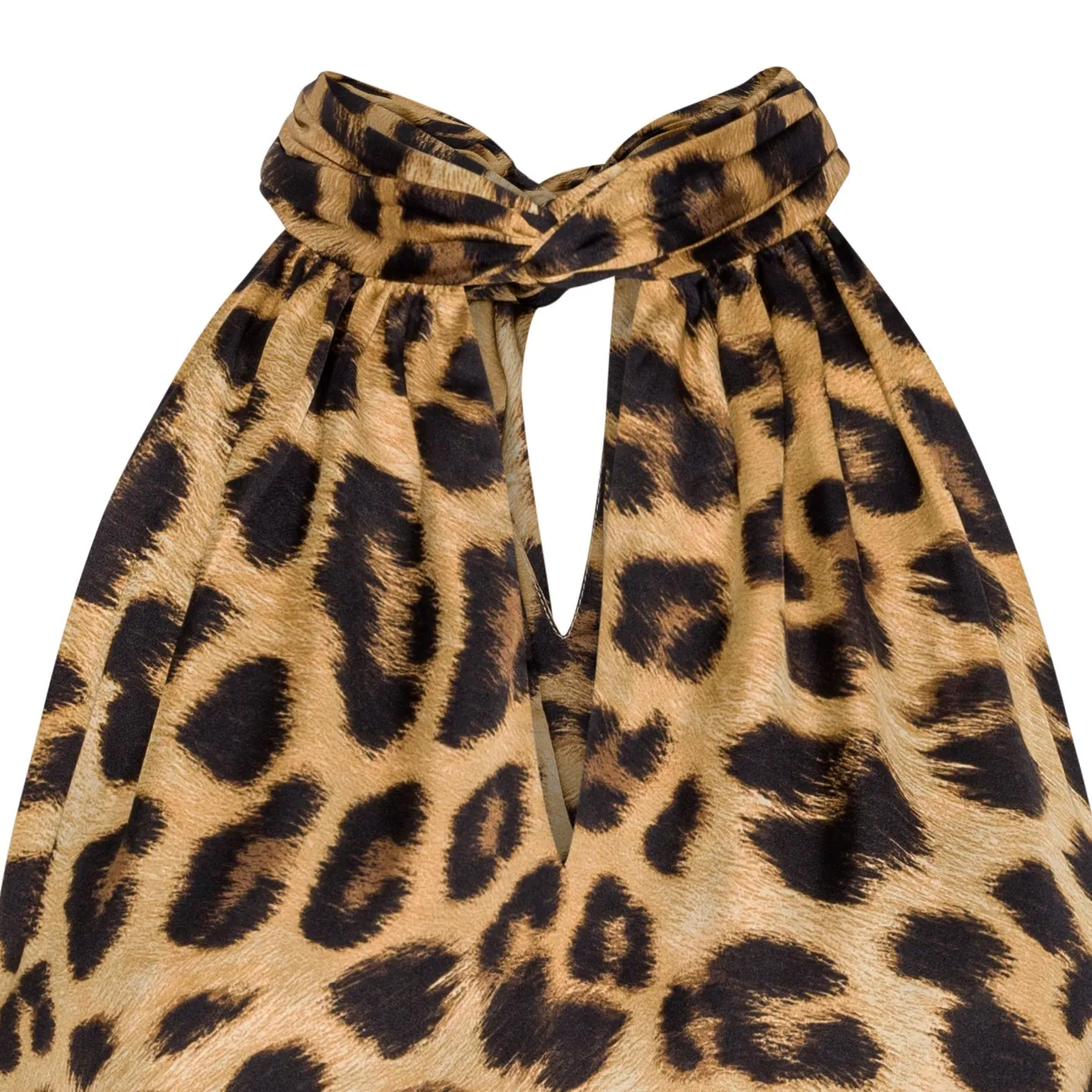 Ava Leopard Print Halter Neck Top