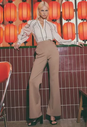 Pheonix Flared Leg Pant | Sesame