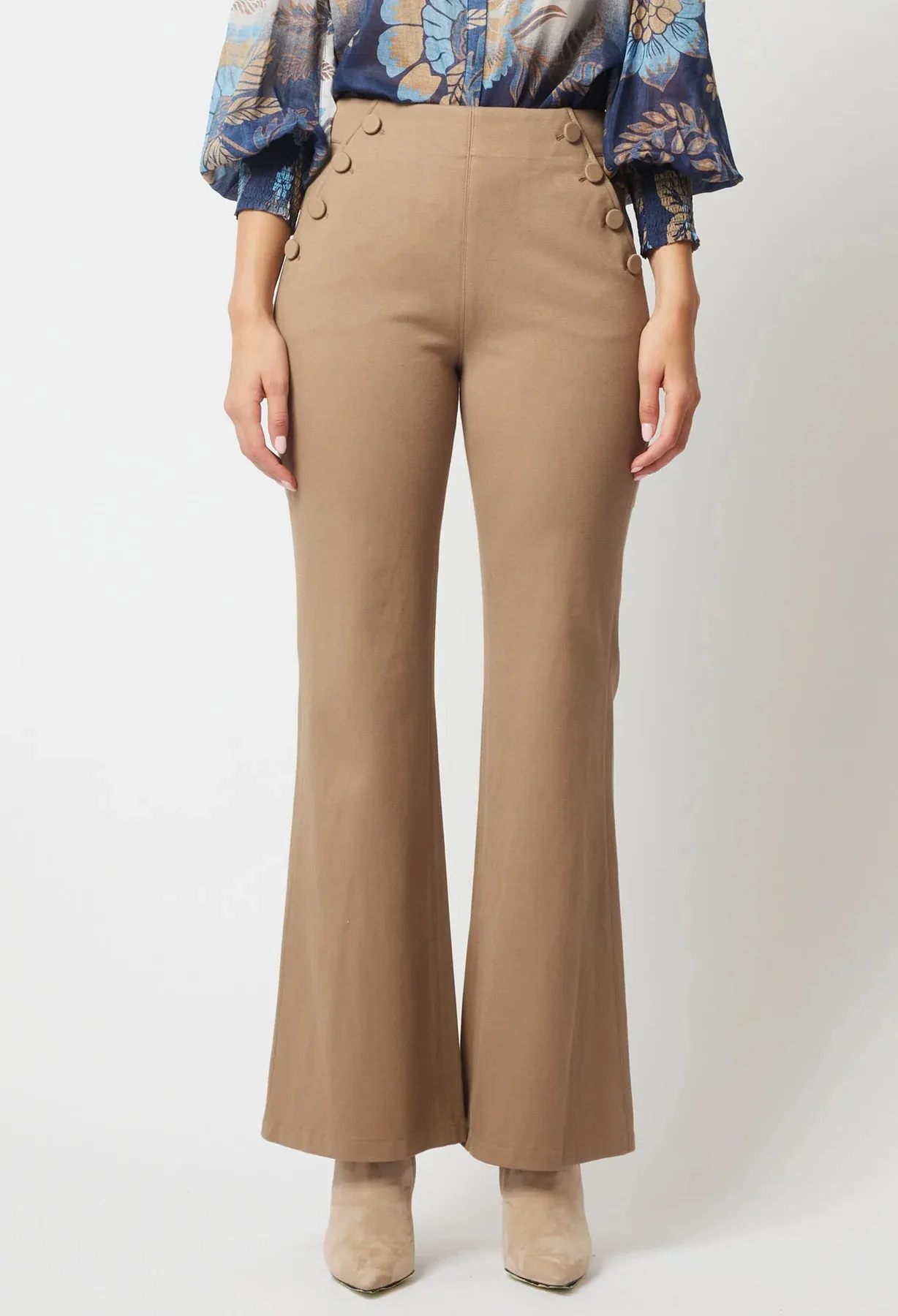 Pheonix Flared Leg Pant | Sesame