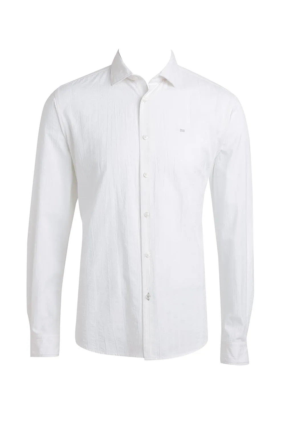 Slim Fit Cotton Seersucker Dobby Shirt