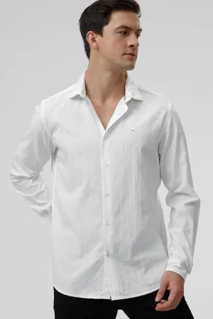 Slim Fit Cotton Seersucker Dobby Shirt
