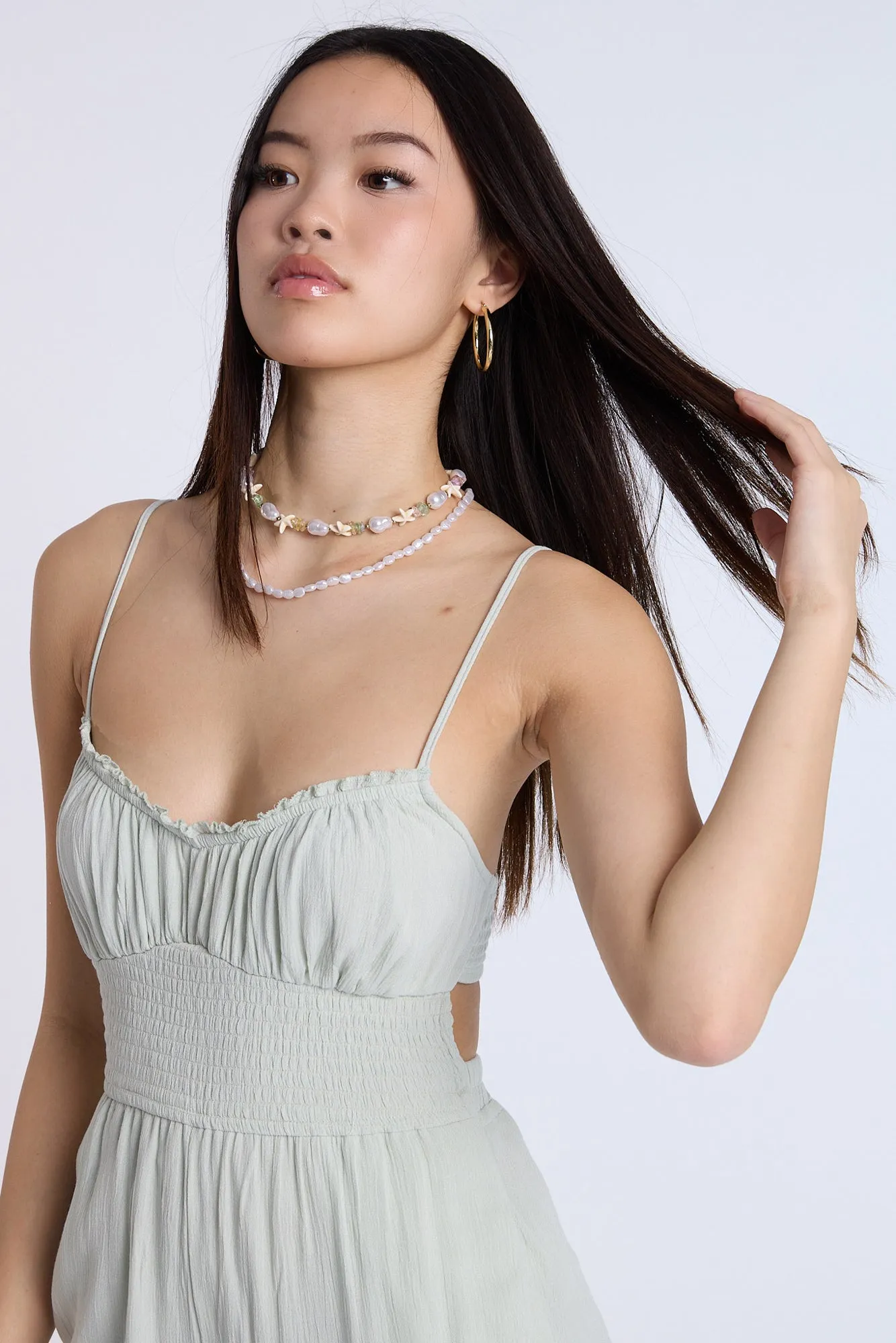Smocked Waist Jumpsuit