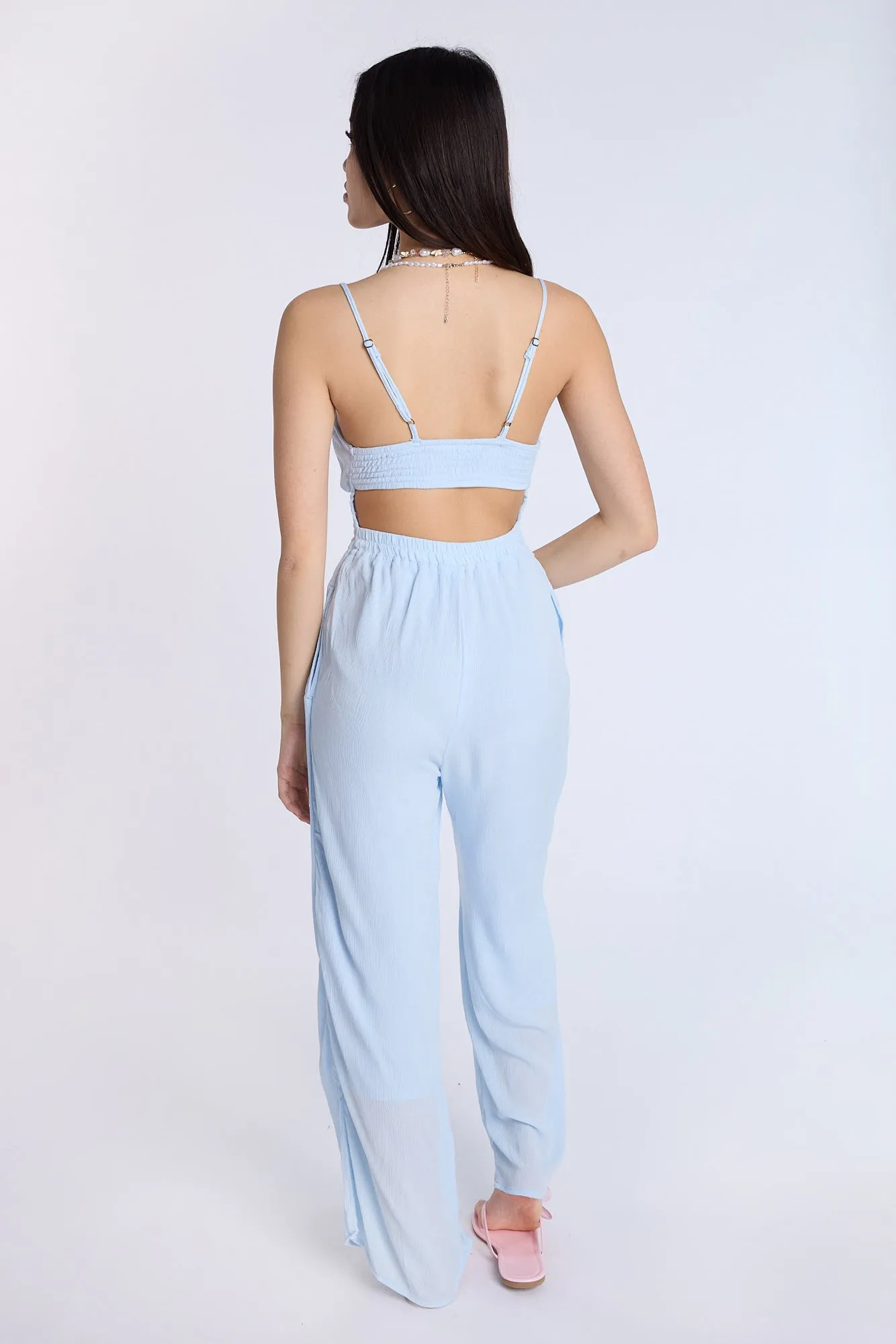 Smocked Waist Jumpsuit
