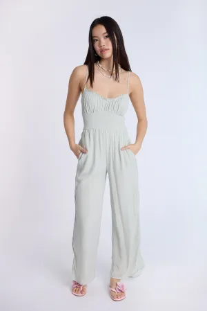 Smocked Waist Jumpsuit