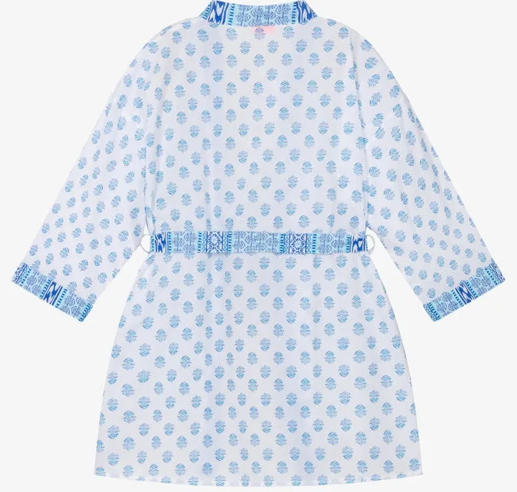 SUNUVA~ Cotton color block robe