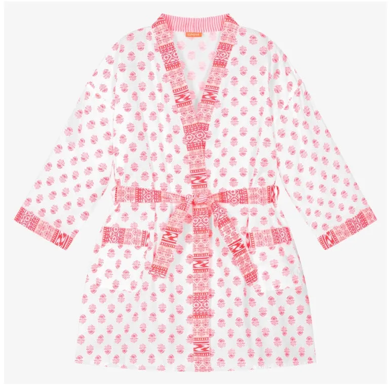SUNUVA~ Cotton color block robe
