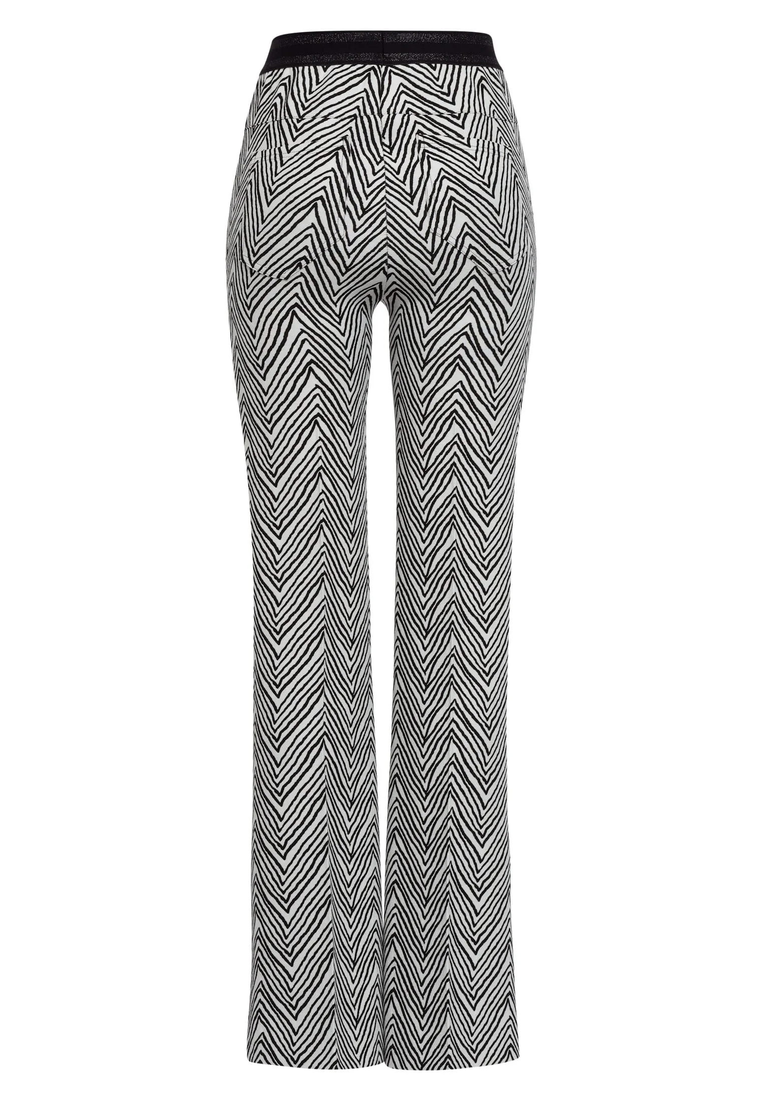 Trousers in Blow-up Herringbone Jacquard
