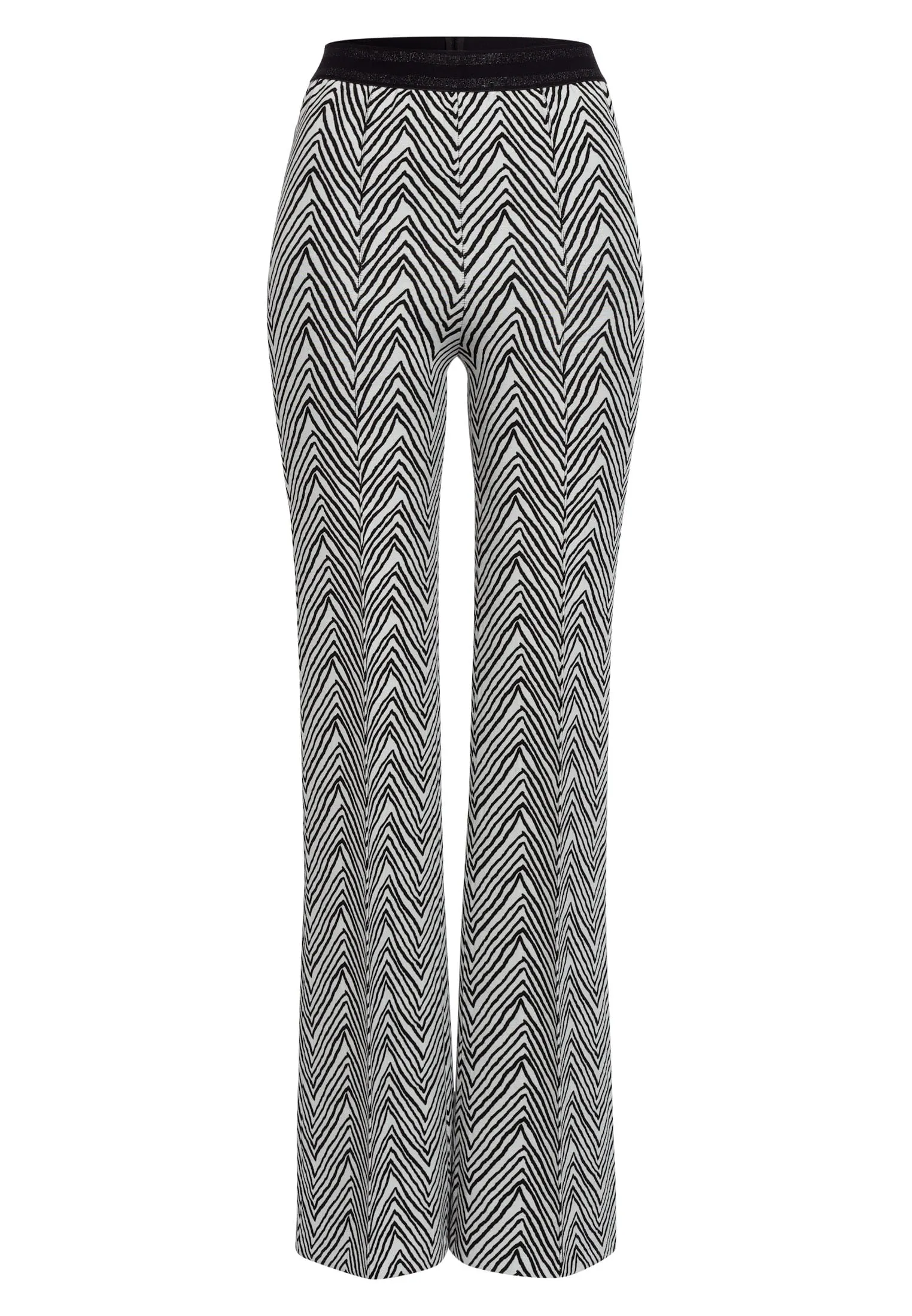Trousers in Blow-up Herringbone Jacquard