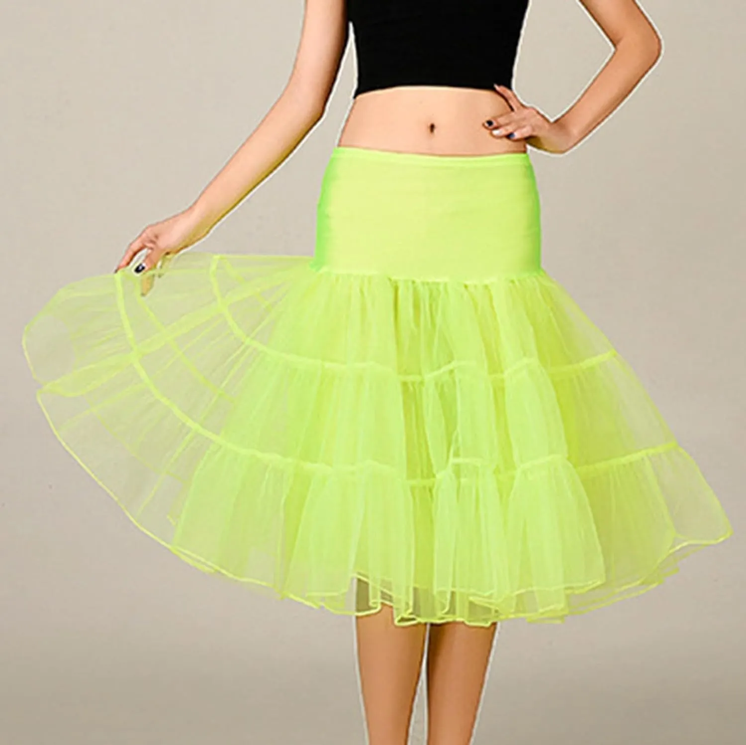 Tutu Skirts for Women Tulle Midi Knee Length Skirt Dress Adult Puffy Tutu Skirt Layered Ballet Tulle Pettiskirts
