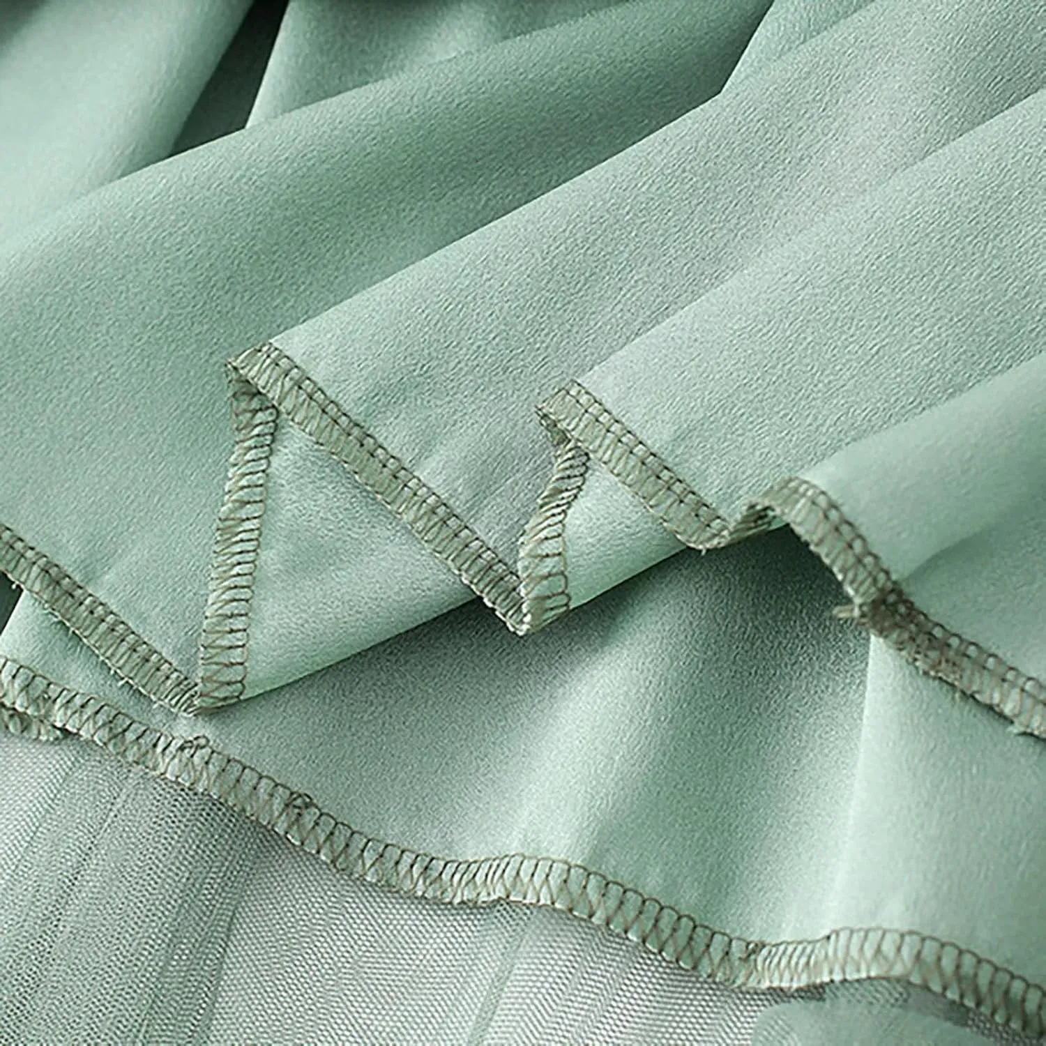 Women's Summer Tulle Skirt Multi Layered Tulle Elastic Waist A Line Swing Pleated Skirt