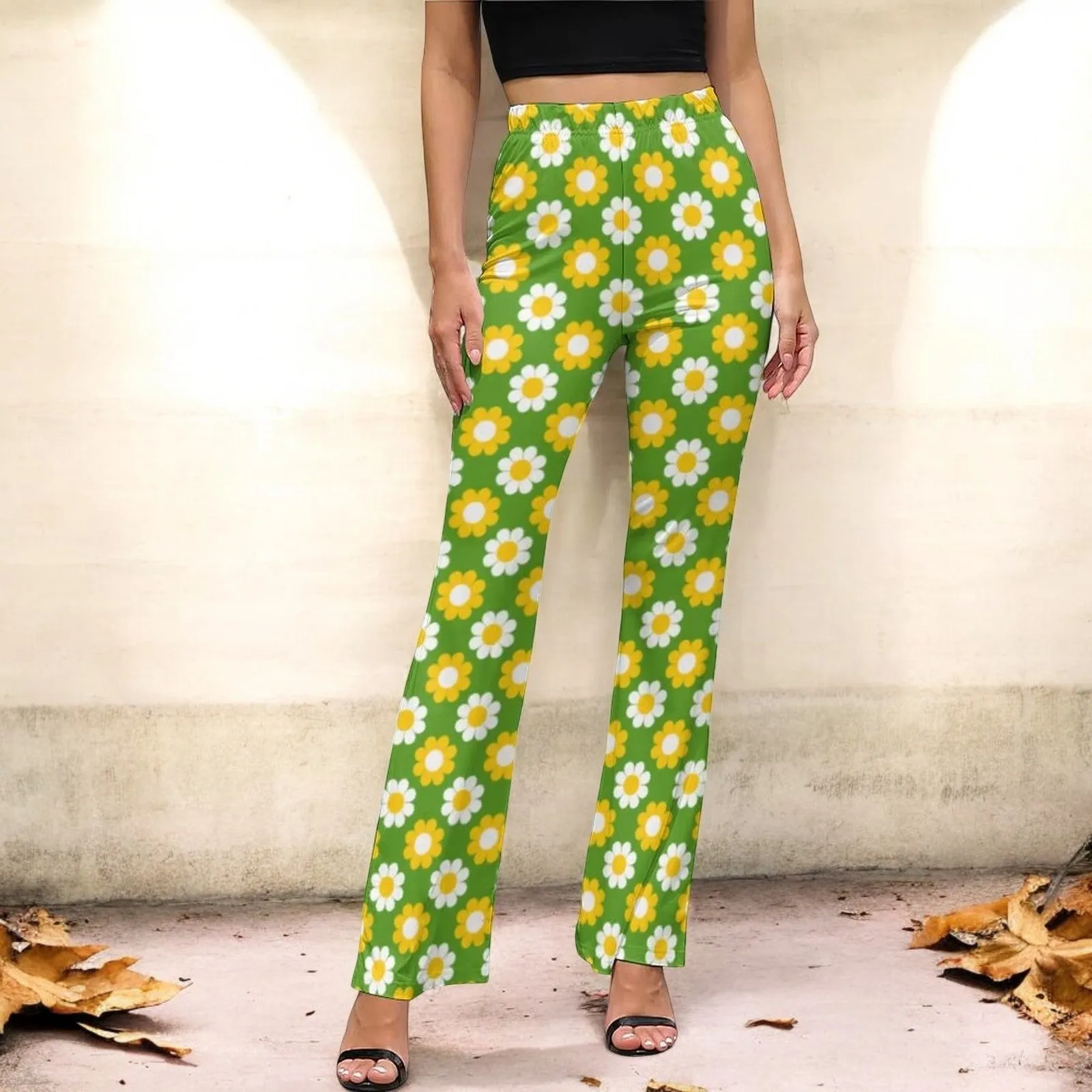 Yara - Vibrant Green Flared Pants
